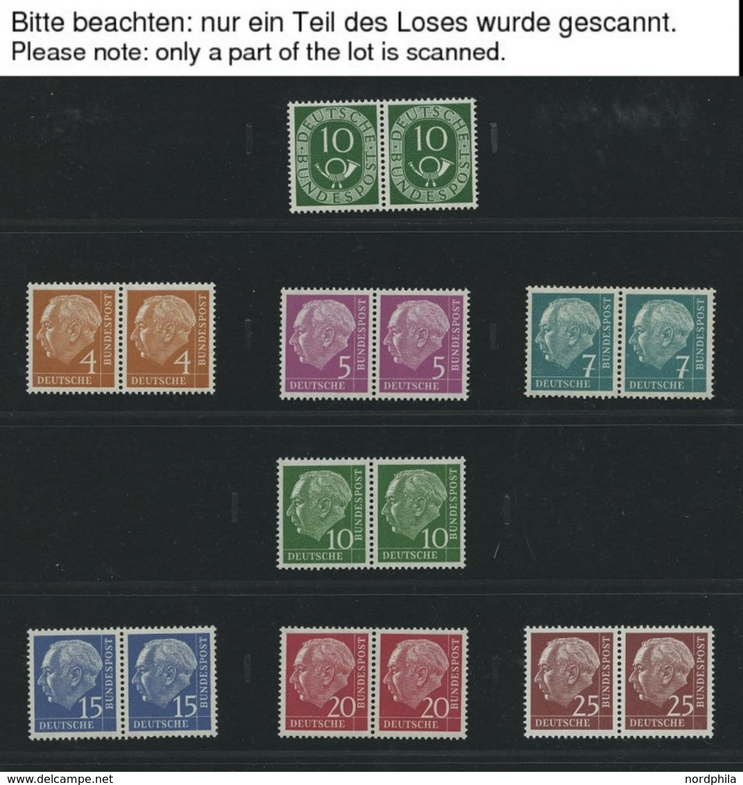 LOTS **, 1951-97, Verschiedene Postfrische Waagerechte Paare, U.a. Mi.Nr. 188 Und 694-703, Pracht, Mi. 500.- - Oblitérés