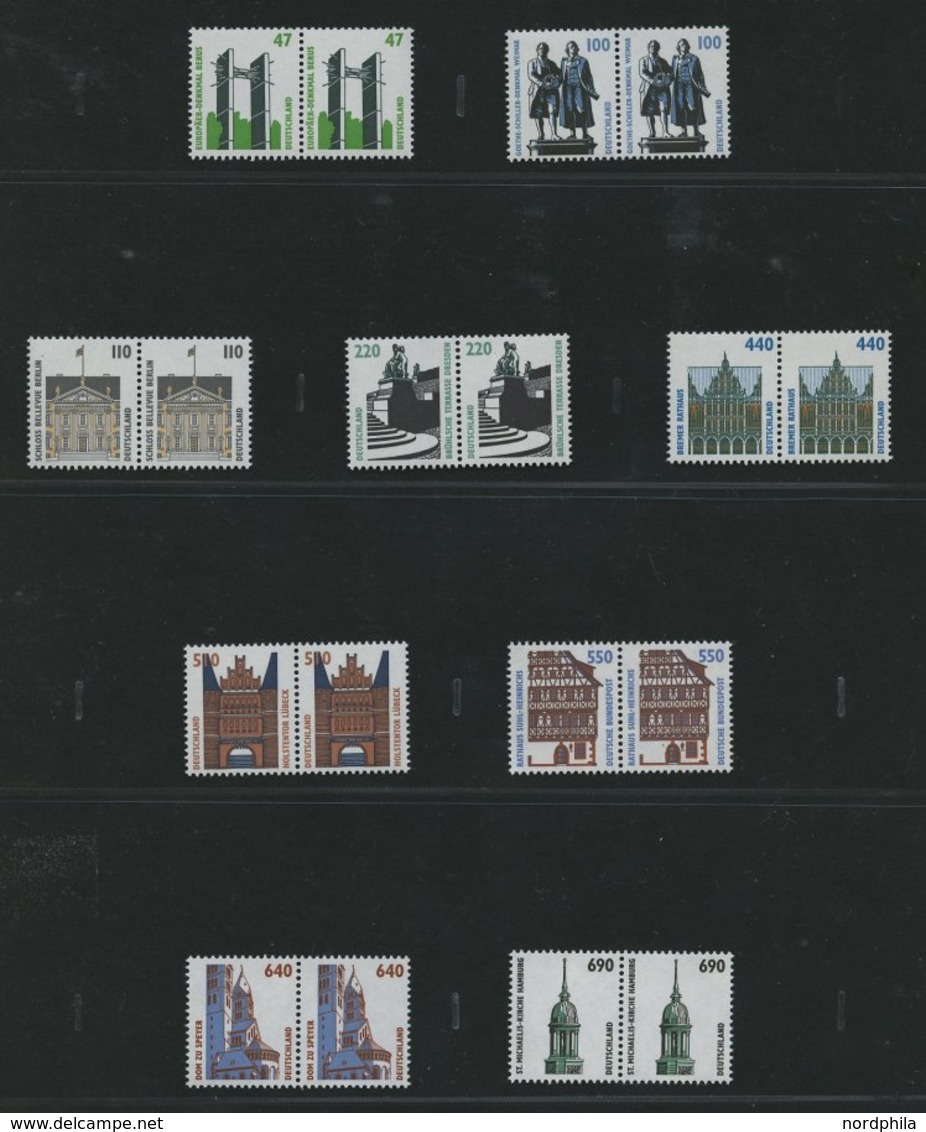 LOTS **, 1951-97, Verschiedene Postfrische Waagerechte Paare, U.a. Mi.Nr. 188 Und 694-703, Pracht, Mi. 500.- - Used Stamps