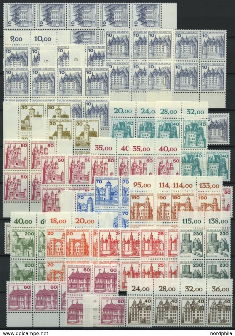 LOTS Aus 913-1938 Paar **, 1977-97, Kleine Dublettenpartie Waagerechte Paare Burgen Und Schlösser Und Sehenswürdigkeiten - Usados