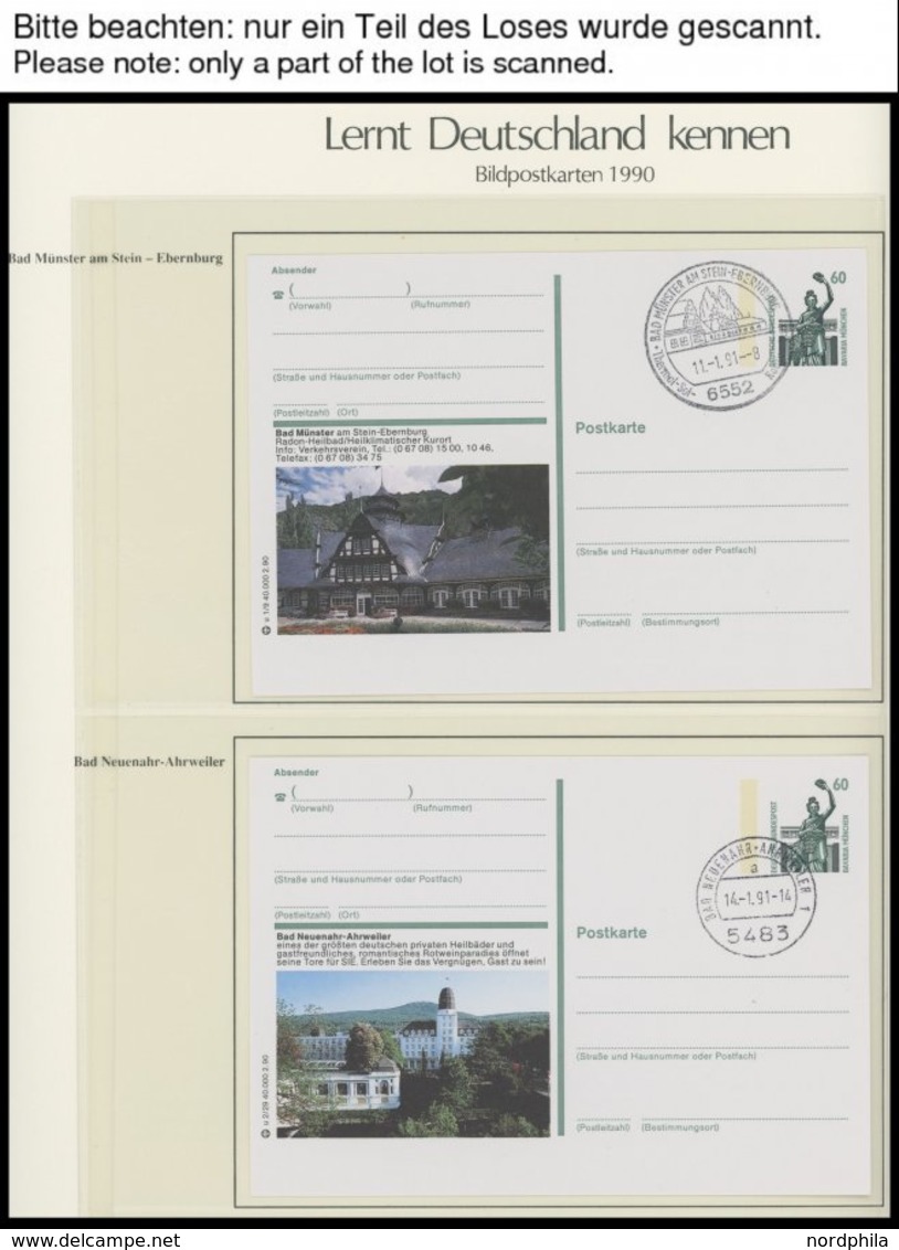 GANZSACHEN P 139 BRIEF, 1990, 60 Pf. Bavaria, Komplette Serie Von 130 Verschiedenen Bildpostkarten, Von Albstadt - Zülpi - Colecciones