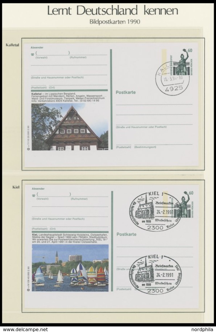 GANZSACHEN P 139 BRIEF, 1990, 60 Pf. Bavaria, Komplette Serie Von 130 Verschiedenen Bildpostkarten, Von Albstadt - Zülpi - Verzamelingen