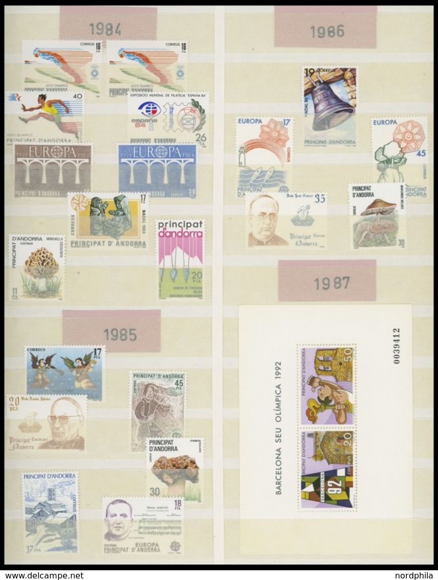 SPANISCHE-POST **, Postfrische Sammlung Andorra-Span. Post Von 1972-98, Bis Auf Mi.Nr. 71 Und 229 Komplett, Prachterhalt - Otros & Sin Clasificación