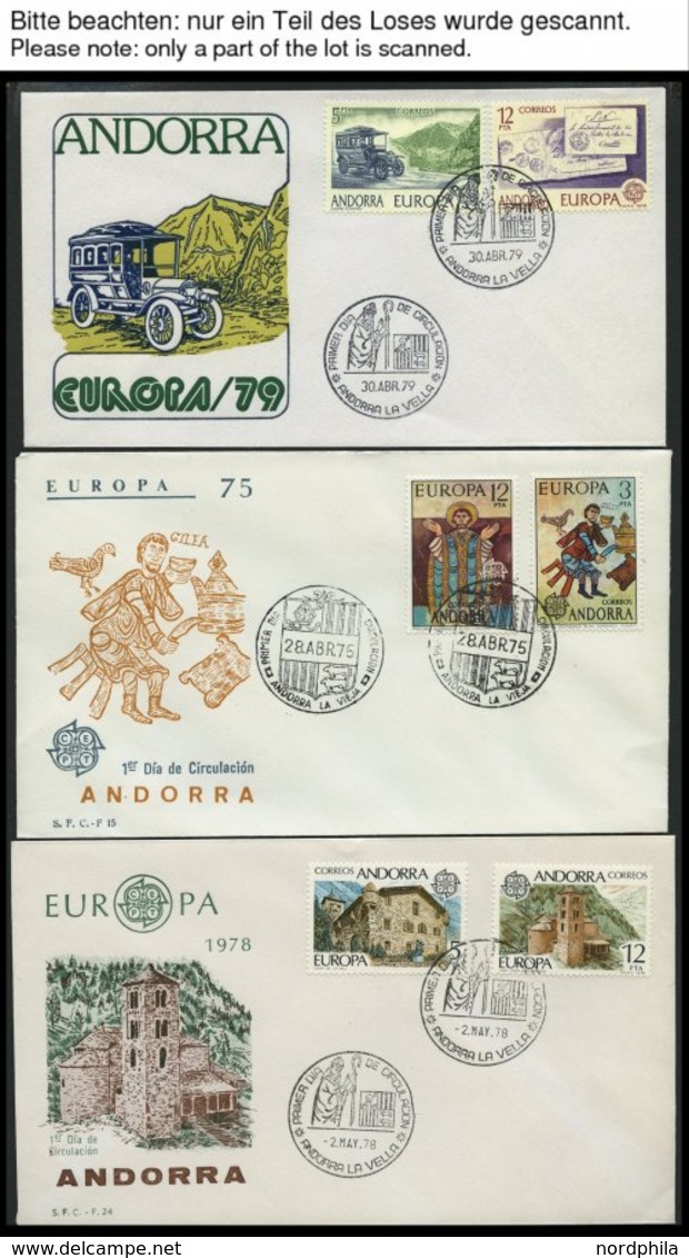 SPANISCHE-POST Brief,o , 1975-79, Europa, Komplett Auf FDC`s, 2x, Dazu Die Einzelmarken, Pracht, Mi. 158.- - Andere & Zonder Classificatie