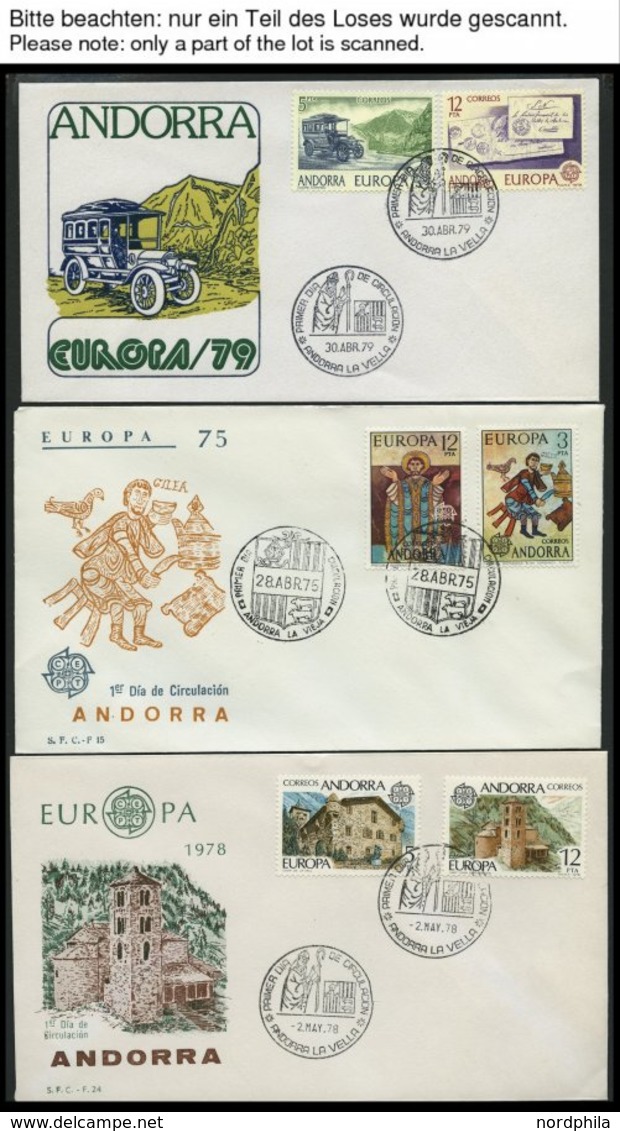 SPANISCHE-POST Brief,o , 1975-79, Europa, Komplett Auf FDC`s, 2x, Dazu Die Einzelmarken, Pracht, Mi. 158.- - Altri & Non Classificati