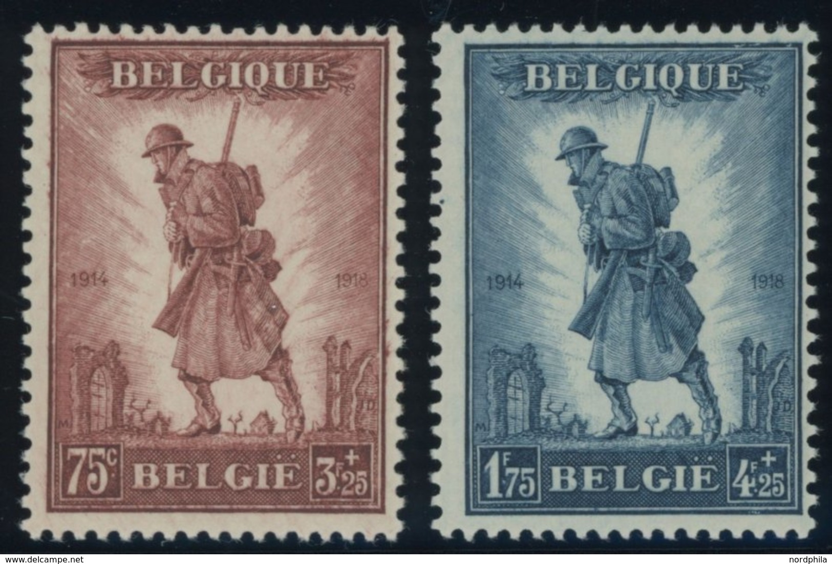 BELGIEN 342/3 **, 1932, Infanterie, Pracht, Mi. 400.- - België