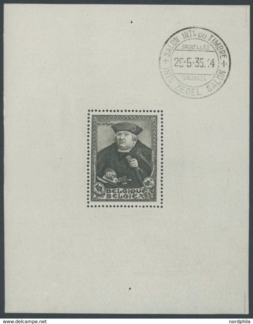 BELGIEN Bl. 3 **, 1935, Block SITEB, Ersttagsstempel Im Rand, Pracht, Mi. 400.- - Belgique