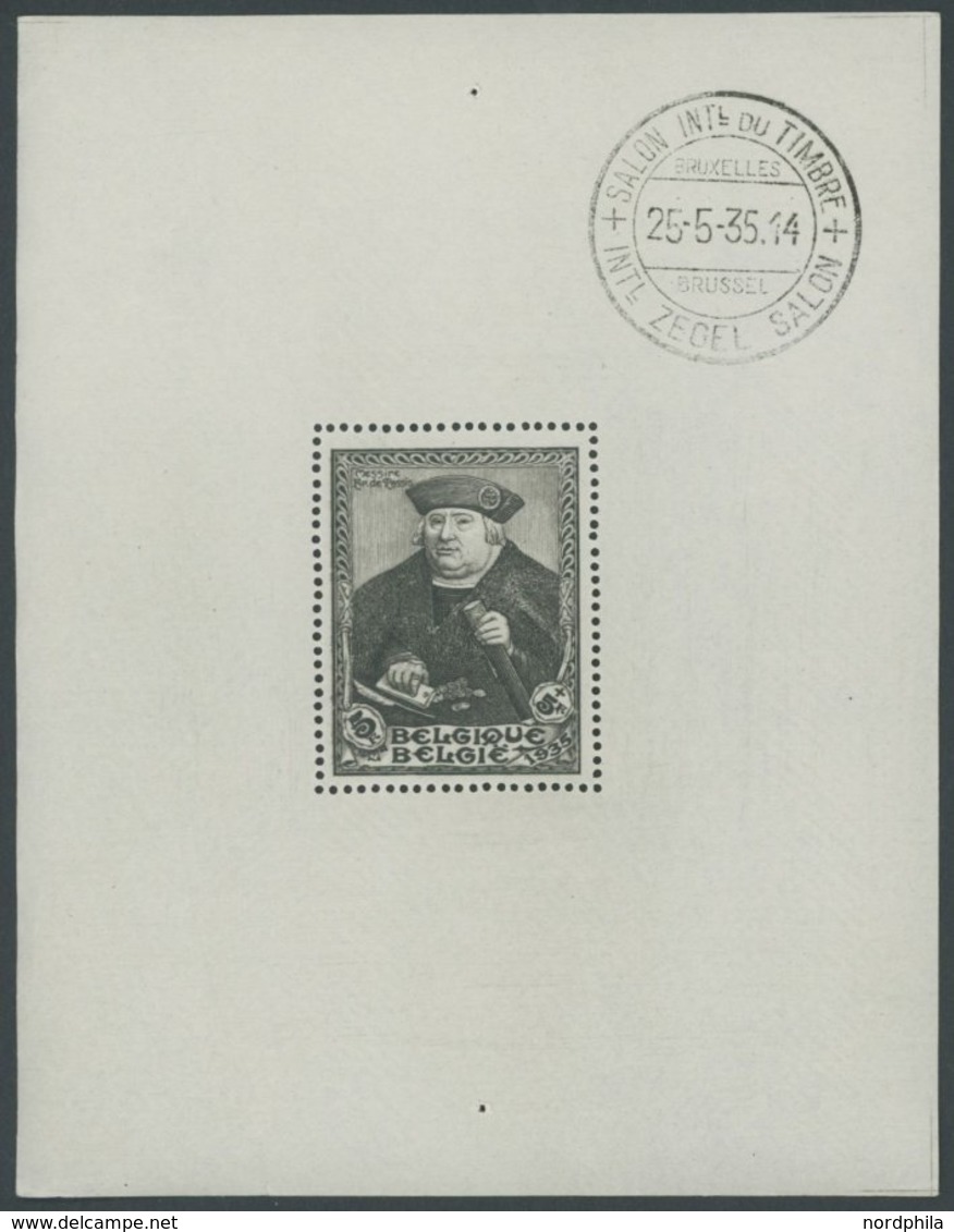 BELGIEN Bl. 3 **, 1935, Block SITEB, Ersttagsstempel Im Rand, Feinst, Mi. 400.- - Belgium