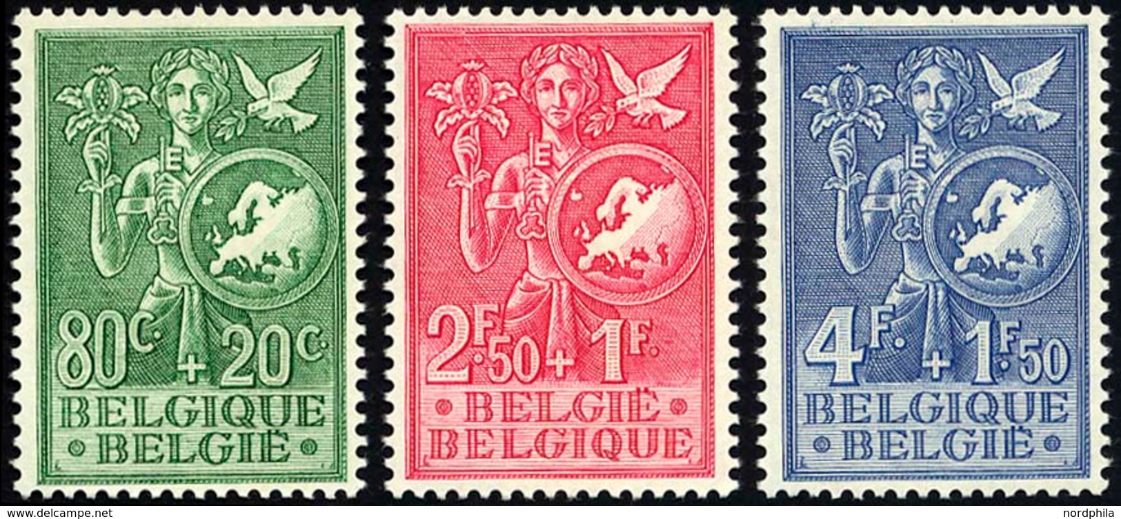 BELGIEN 976-78 **, 1953, Europa, Prachtsatz, Mi. 65.- - Belgio