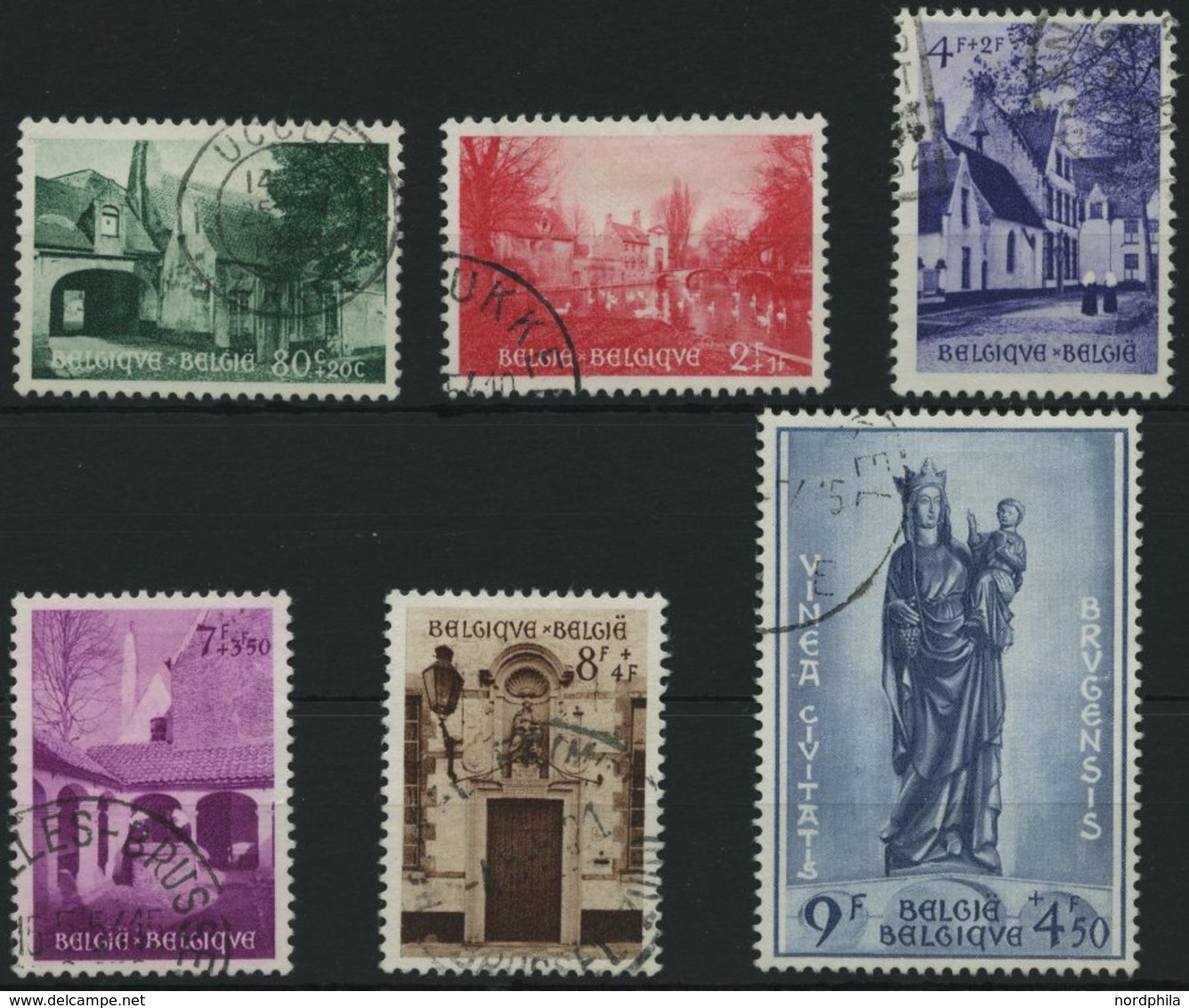 BELGIEN 995-1000 O, 1954, Renovierung Des Beginenhofes, Prachtsatz, Mi. 90.- - België