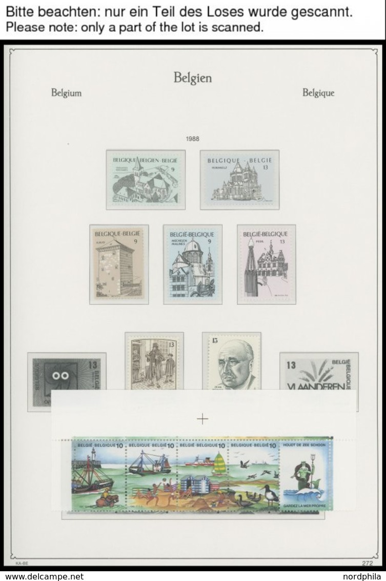 SAMMLUNGEN, LOTS **, Fast Komplette Postfrische Sammlung Belgien Von 1981-96 Im KA-BE Falzlosalbum, Mit Vielen Markenhef - Colecciones