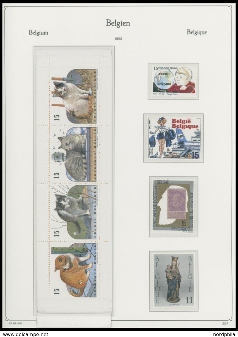 SAMMLUNGEN, LOTS **, Fast Komplette Postfrische Sammlung Belgien Von 1981-96 Im KA-BE Falzlosalbum, Mit Vielen Markenhef - Collections