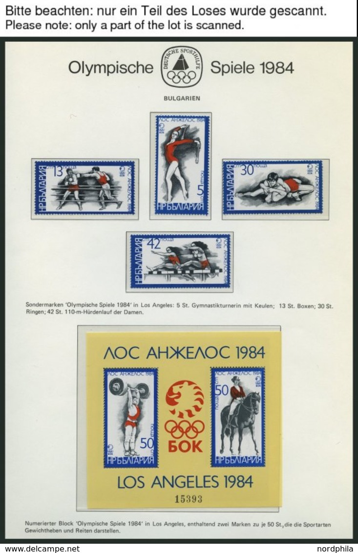 SAMMLUNGEN, LOTS **, 1983/4, Olympische Spiele, Komplette Partie, Prach - Verzamelingen & Reeksen