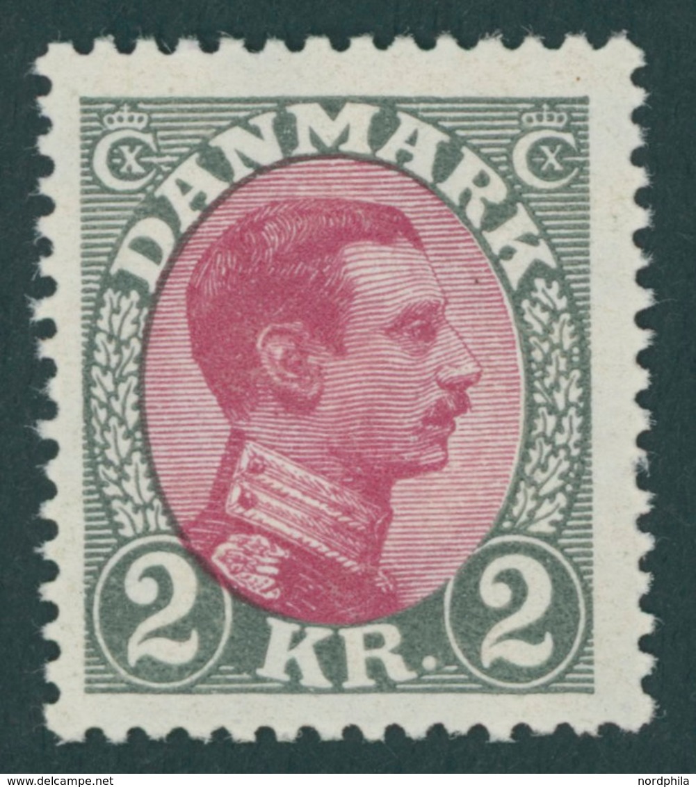 DÄNEMARK 150 **, 1926, 2 Kr. Dunkelgrau/lilarot, Postfrisch, Pracht, Mi. 100.- - Oblitérés