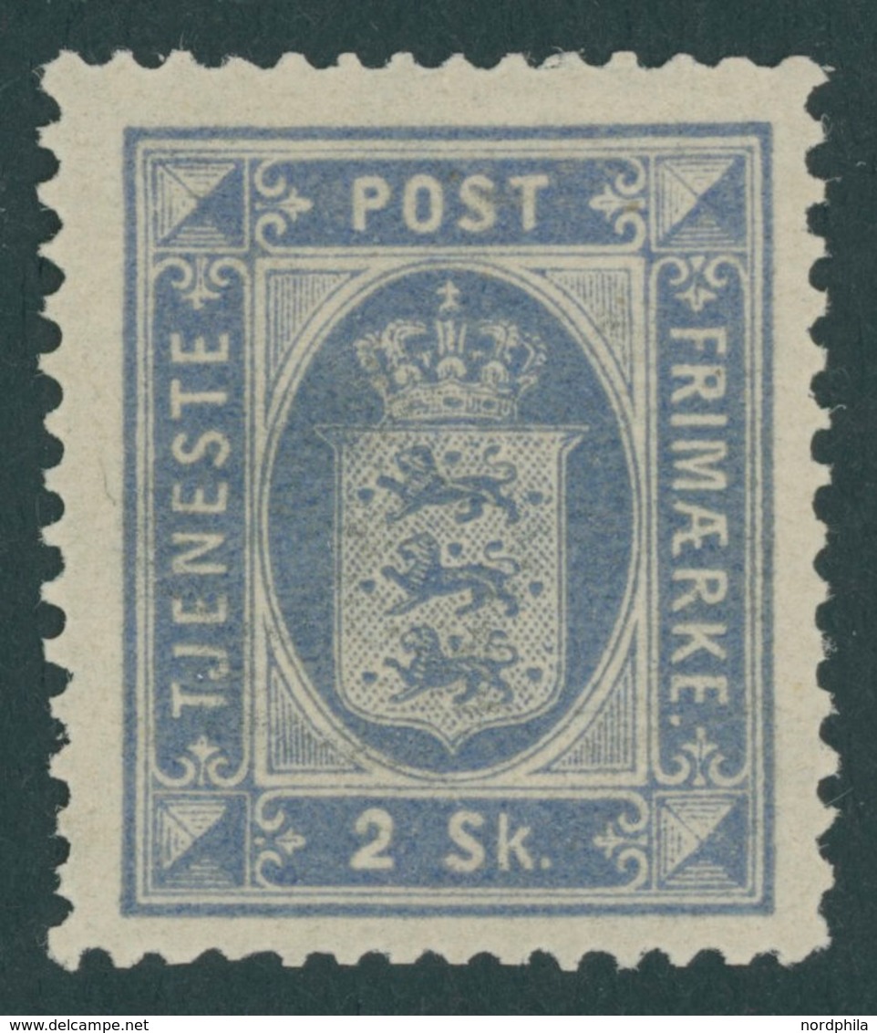 DIENSTMARKEN D1 *, 1871, 2 S. Ultramarin, Falzrest, Pracht, Mi. 200.- - Autres & Non Classés