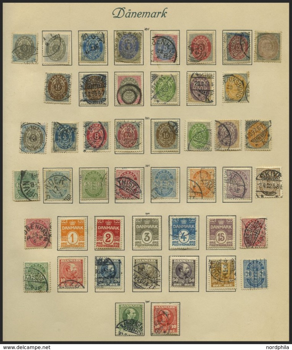 SAMMLUNGEN, LOTS O, *, 1851-1941, Interessanter Alter Sammlungsteil Dänemark Mit Vielen Guten Mittleren Werten, Auch Die - Other & Unclassified