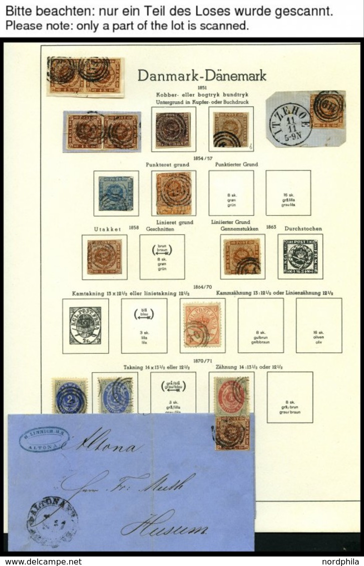 SAMMLUNGEN, LOTS O, Fast Nur Gestempelte Sammlung Dänemark Von 1851-1958 Mit Diversen Mittleren Werten, Feinst/Pracht, B - Other & Unclassified