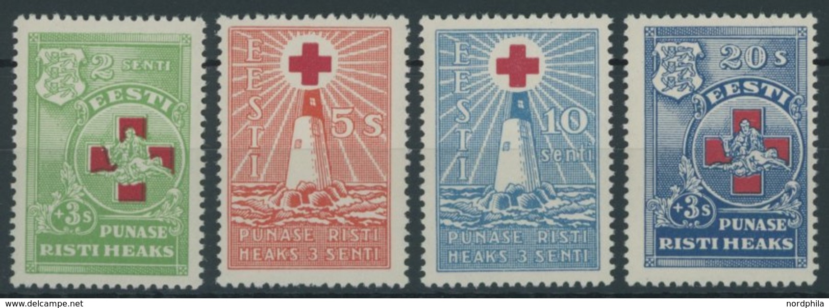 ESTLAND 90-93 **, 1931, Rotes Kreuz, Postfrischer Prachtsatz, Mi. 100.- - Estland