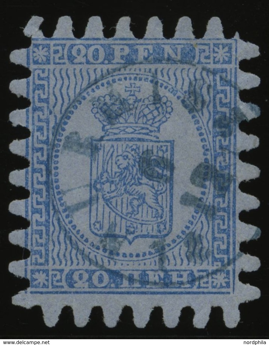 FINNLAND 8C O, 1866, 20 P. Blau, Blauer K2 NURMIS, Alle Zungen, Pracht - Altri & Non Classificati