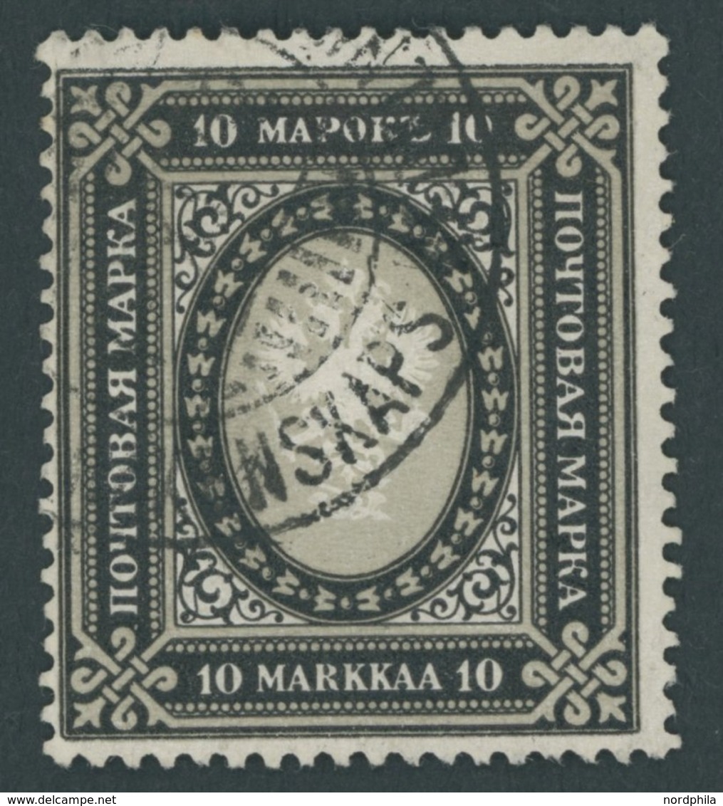 FINNLAND 54 O, 1901, 10 M. Schwarz/hellgrau, Pracht, Mi. 220.- - Otros & Sin Clasificación