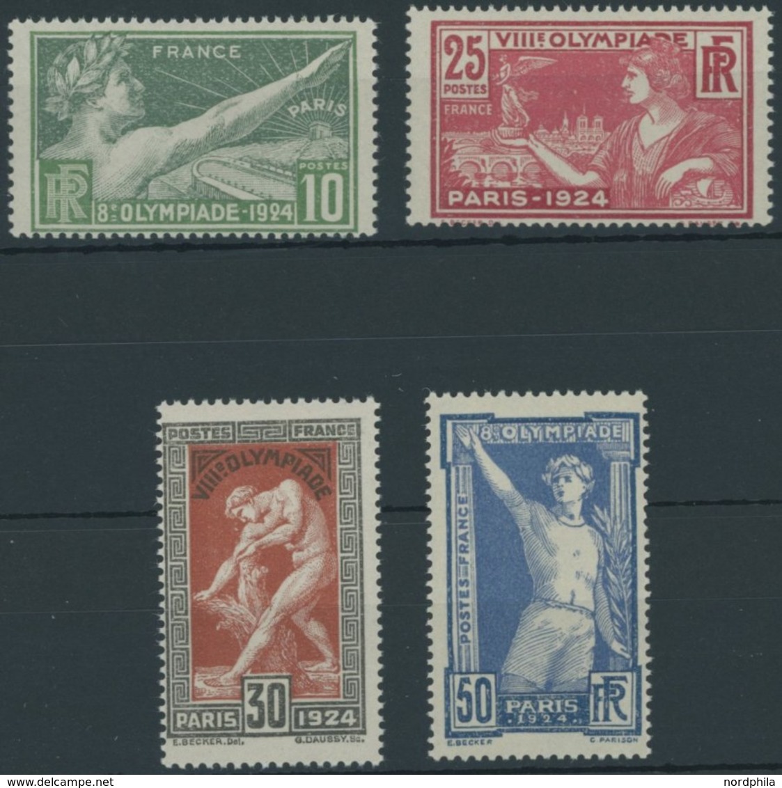 FRANKREICH 169-72 **, 1924, Olympische Spiele, Postfrischer Prachtsatz, Mi. 75.- - Altri & Non Classificati