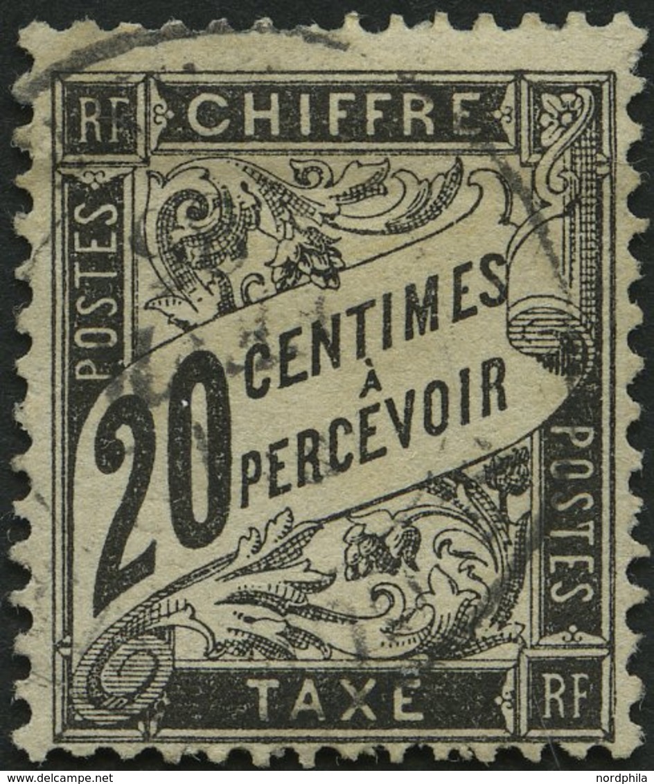 PORTOMARKEN P 17 O, 1882, 20 C. Schwarz, Pracht, Mi. 110.- - Postage Due