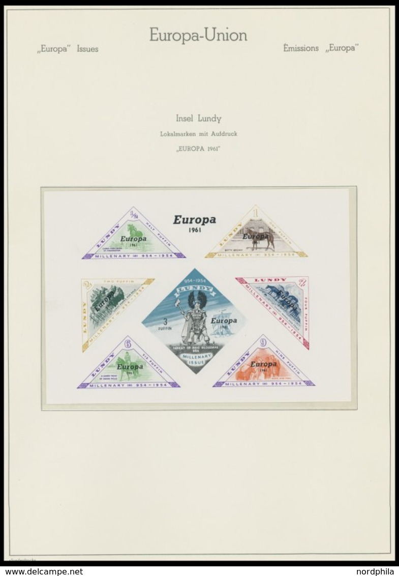 SAMMLUNGEN, LOTS **,o , 1961/2, Sammlung Verschiedener Lokalmarken: Insel Herm, Lundy, Alderney, Sark, Jethow Und Sanda, - Verzamelingen