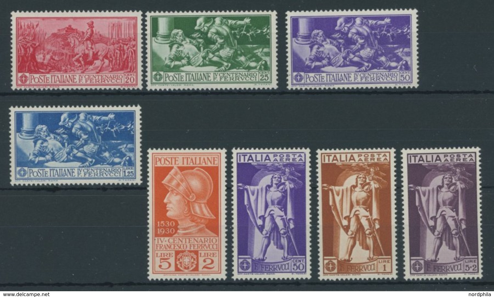 ITALIEN 337-44 **, 1939, 400. Todestag Von Francesco Ferrucci, Postfrischer Prachtsatz, Mi. 80.- - Afgestempeld