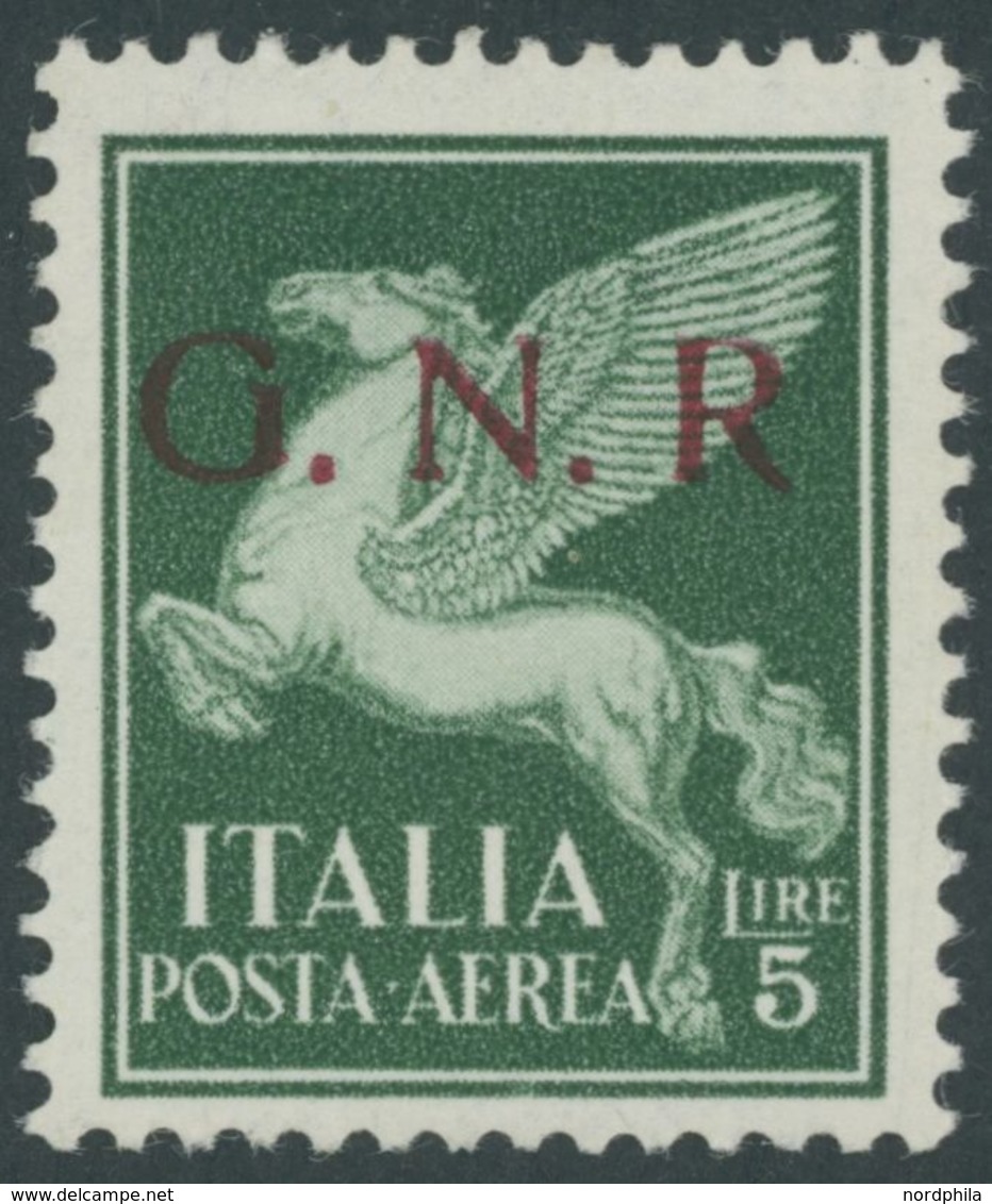 MILITÄRPOST-G.N.R. 41I **, 1923, 5 L. Grün Flugpost, Aufdruck-Type I, Postfrisch, Pracht, Signiert, Mi. 150.- - Zonder Classificatie