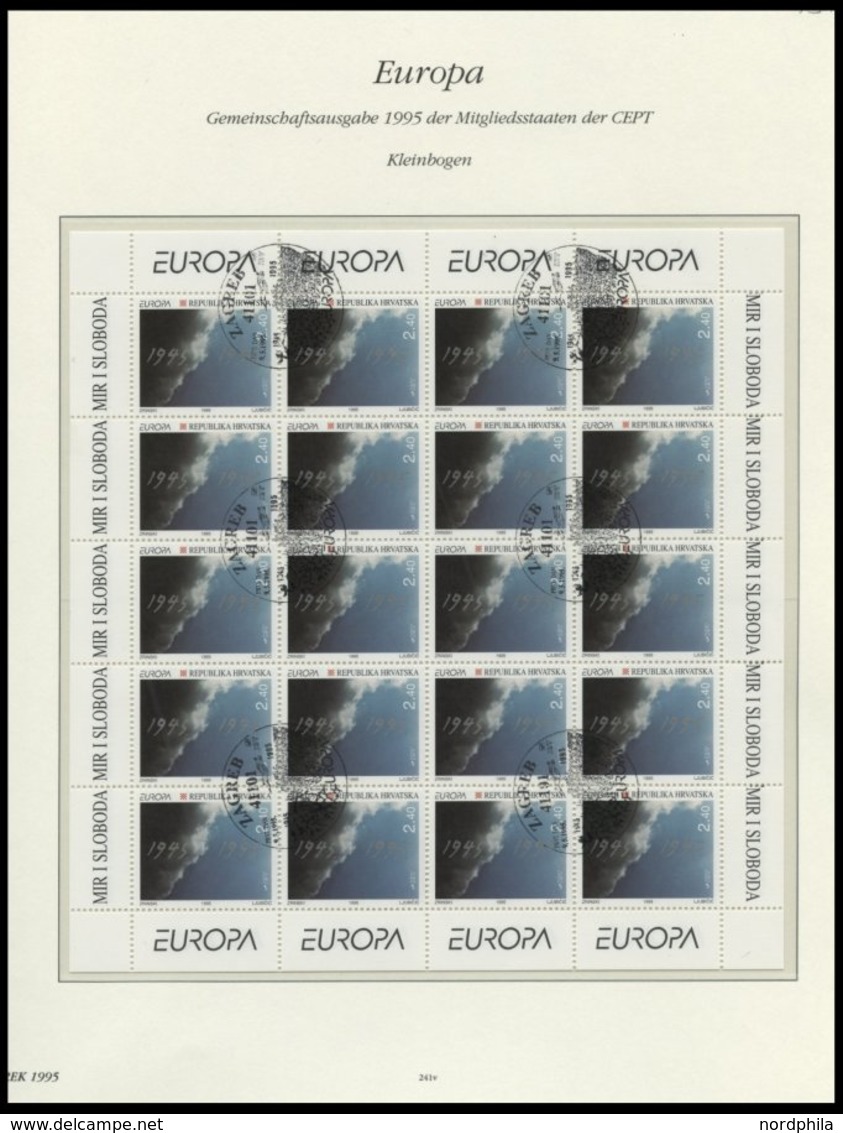 KROATIEN 319/20KB O, 1995, Frieden Und Freiheit In Kleinbogen, Pracht, Mi. 120.- - Croacia