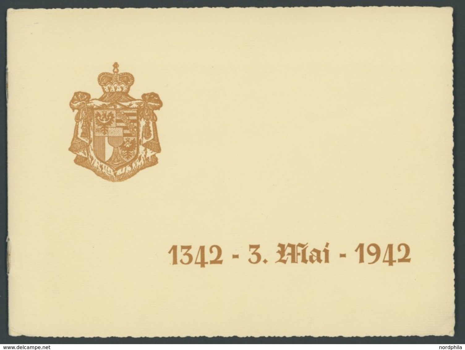 LIECHTENSTEIN 202-06 BrfStk, 1942, Geschenkheft 600-Jahr-Feier Mit 5 Stichen Von Prof. Zotow Und Den Jeweiligen Werten U - Otros & Sin Clasificación