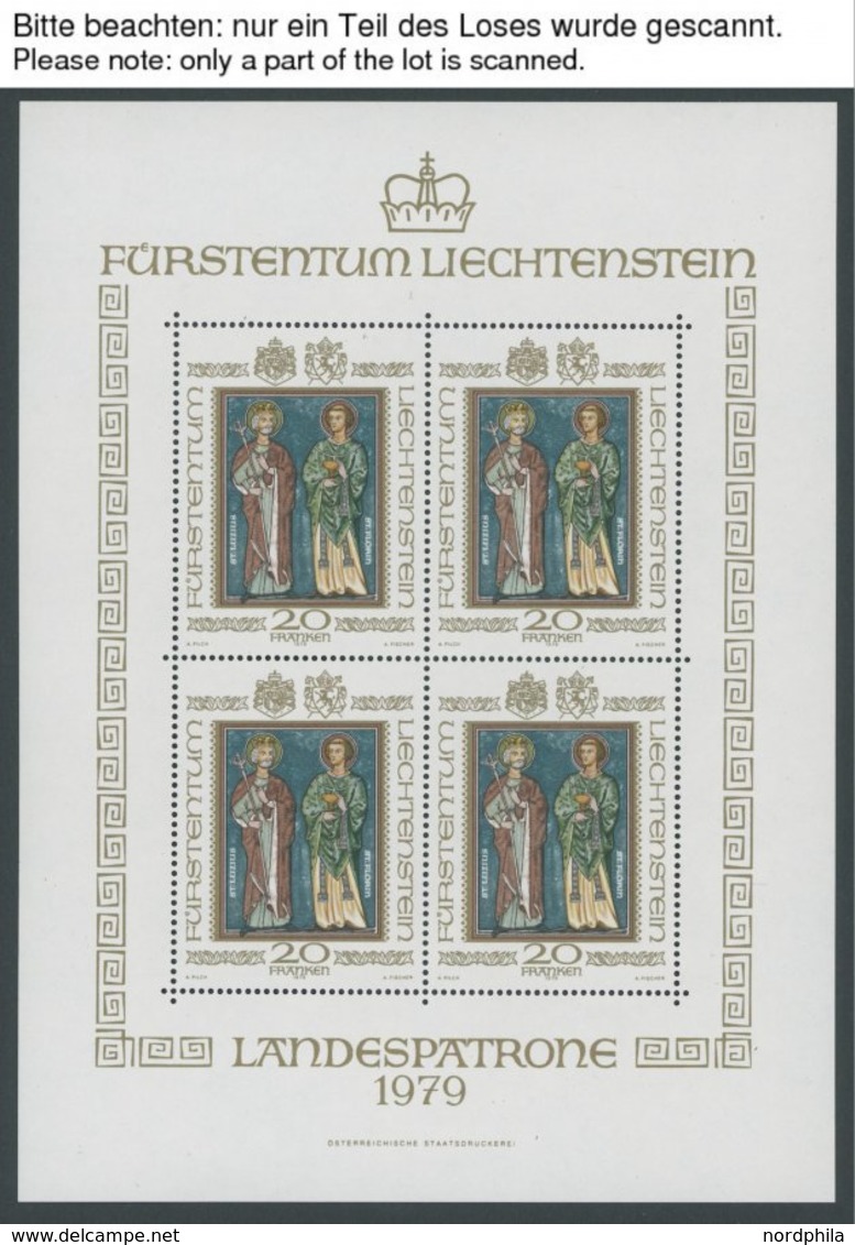 LIECHTENSTEIN 706-90KB **, 1978-81, Komplett In Kleinbogen, U.a. Mit Mi.Nr. 713-16, 725-27, 734, 743-48, 757-60, Postfri - Autres & Non Classés