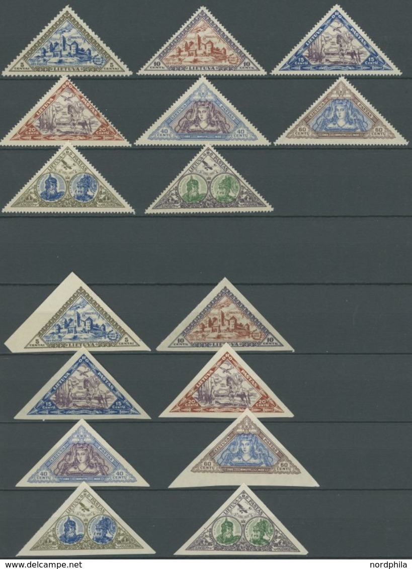 LITAUEN 348-55A/B **, 1933, Lietuvos Vaikas, Wz. 8, Gezähnt Und Ungezähnt, 2 Postfrische Prachtsätze, Mi. 100.- - Lithuania