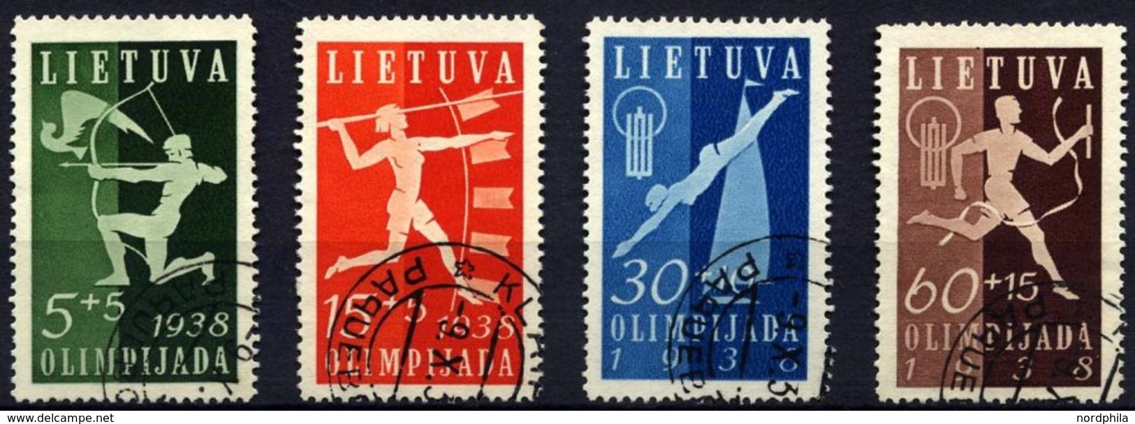 LITAUEN 417-20 O, 1938, Nationale Sportspiele, üblich Gezähnter Prachtsatz, Mi. 60.- - Lituanie