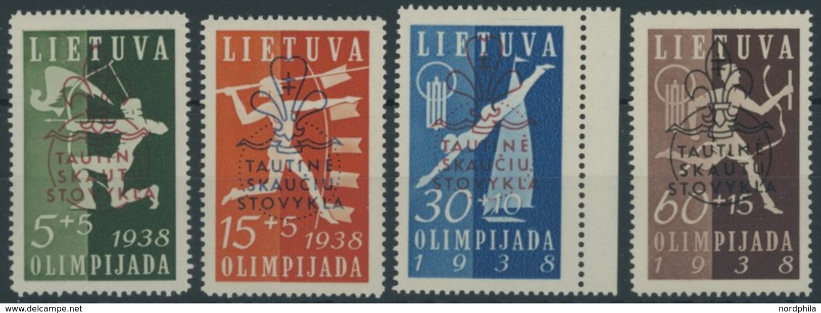 LITAUEN 421-24 **, 1938, Pfadfinder-Lager, Postfrischer Prachtsatz, Mi. 75.- - Lituania