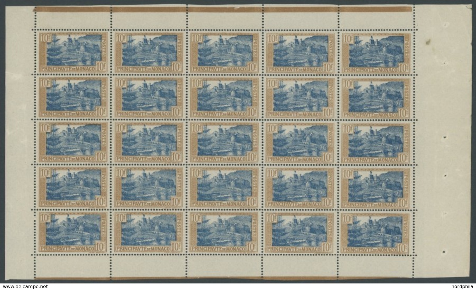 MONACO 97-103 **, 1925, Ansichten, Je Im Postfrischen 25er-Bogen, Pracht, R!, Mi. 2500.- - Other & Unclassified