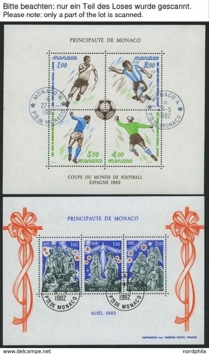 MONACO Bl. 14-34 O, 1979-86, 21 Blocks Komplett Mit Ersttagssonderstempeln, Pracht, Mi. 188.50 - Andere & Zonder Classificatie