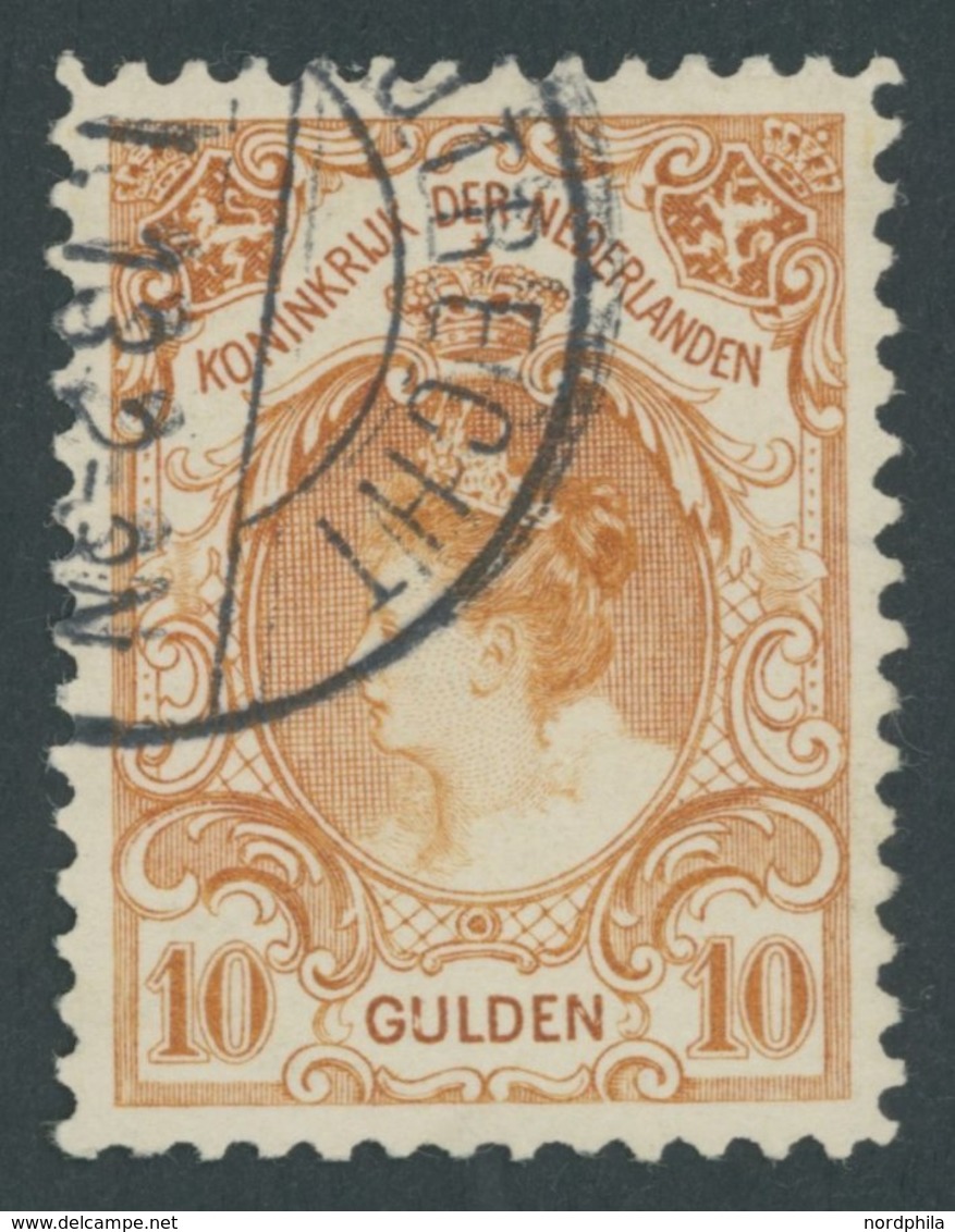 NIEDERLANDE 66 O, 1905, 10 G. Dunkelorange, Pracht, Mi. 700.- - Autres & Non Classés