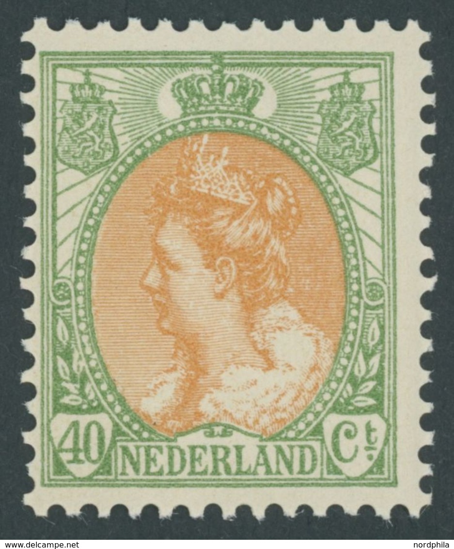 NIEDERLANDE 97 **, 1920, 40 C. Grün/orange, Pracht, Mi. 120.- - Andere & Zonder Classificatie