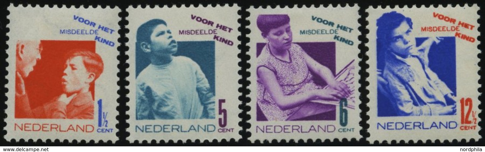 NIEDERLANDE 245-48A *, 1931, Voor Het Kind, Gezähnt K 121/2, Falzrest, Prachtsatz - Andere & Zonder Classificatie