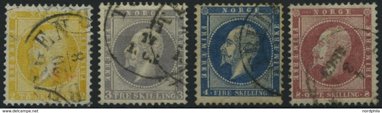 NORWEGEN 2-5 O, 1856/7, König Oskar, Satz Feinst/Pracht, Mi. 239.- - Altri & Non Classificati