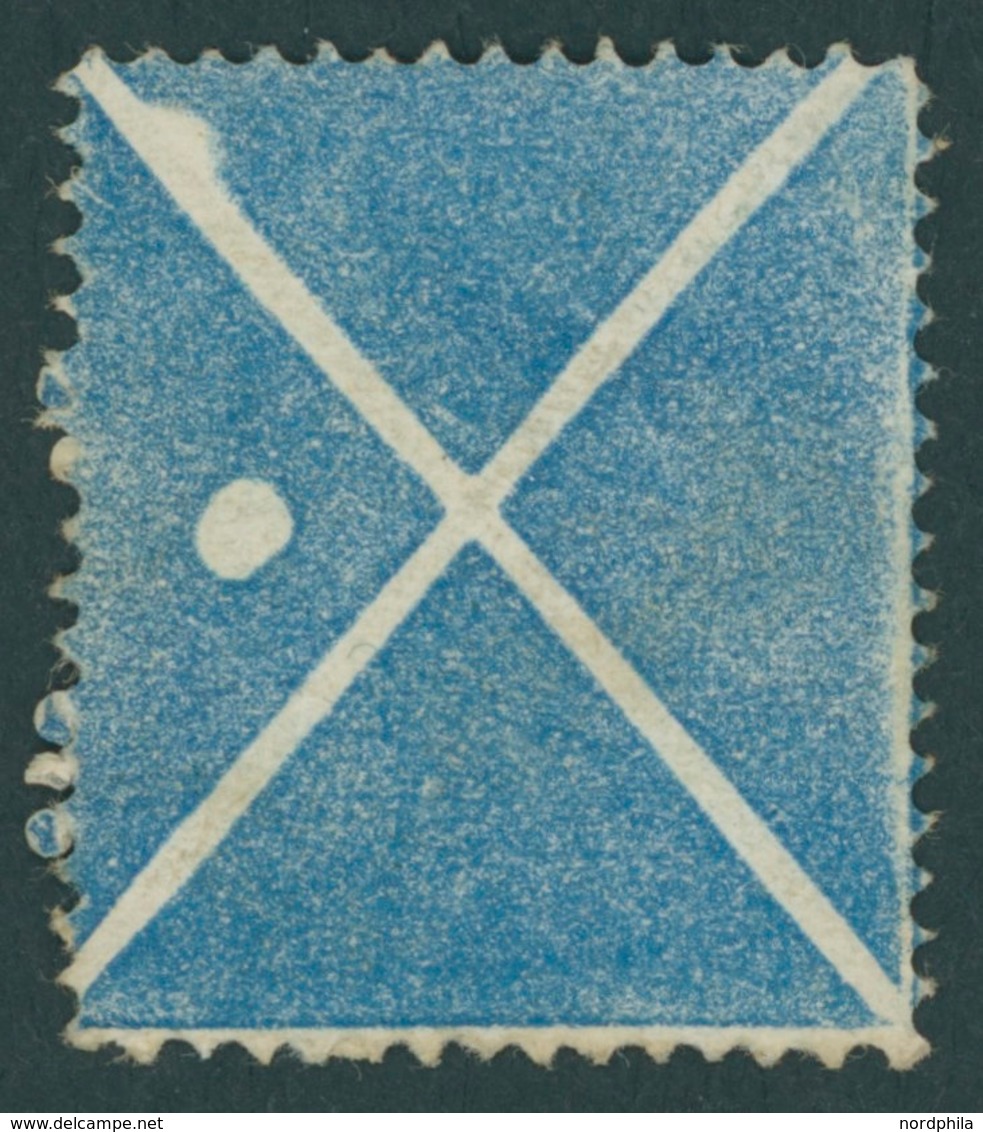 ÖSTERREICH BIS 1867 15I *, Großes Andreaskreuz In Blau Mit Plattenzeichen Links, Mehrere Falzreste, Pracht - Used Stamps