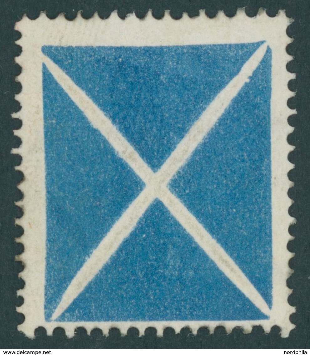 ÖSTERREICH BIS 1867 15II *, Kleines Andreaskreuz In Blau Auf Weißem Grund, Falzreste, Pracht - Usados