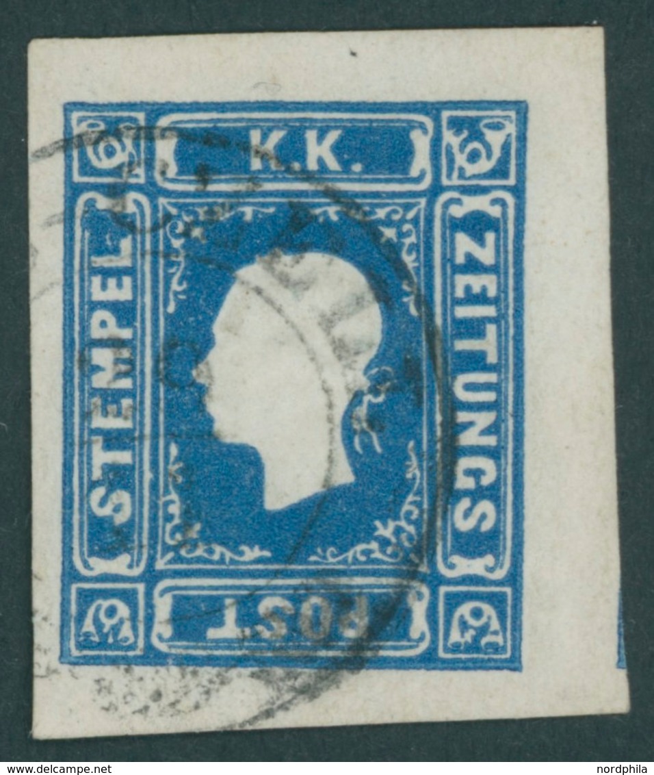 ÖSTERREICH BIS 1867 16b O, 1858, 1.05 Kr. Dunkelblau, K2 (KIS)-CZELL, Voll-breitrandig, Kabinett, Fotobefund Dr. Ferchen - Usados