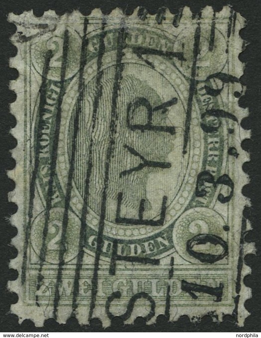 ÖSTERREICH 68A O, 1896, 2 G. Grün, Gezähnt L 101/2, Schraffenstempel STEYR 1, Pracht, Gepr. Dr. Ferchenbauer, Mi. 60.- - Usati