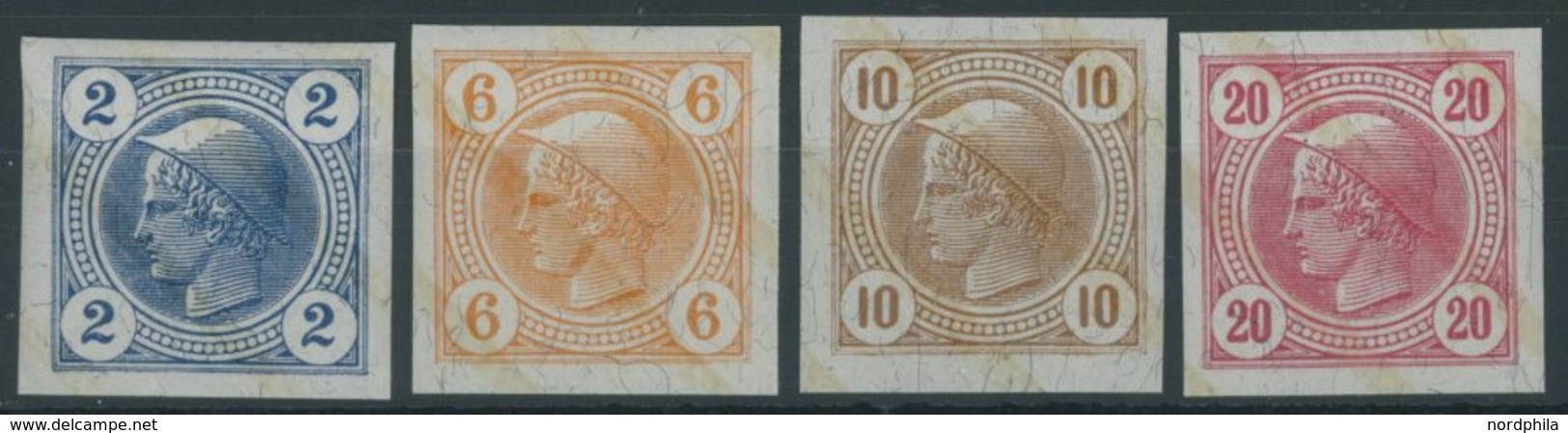 ÖSTERREICH 1867-1918 101-04 **, 1901, Zeitungsmarken Mit Lackstreifen, Postfrisch, Pracht, Mi. 280.- - Used Stamps