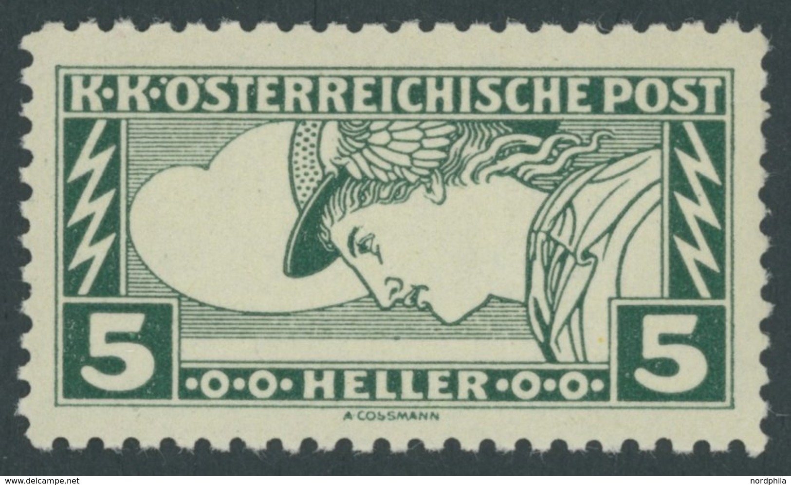 ÖSTERREICH 1867-1918 220C **, 1917, 5 H. Eilmarke, Gezähnt L 111/2:121/2, Postfrisch, Pracht, R!, Signiert, Mi. 1200.- - Oblitérés