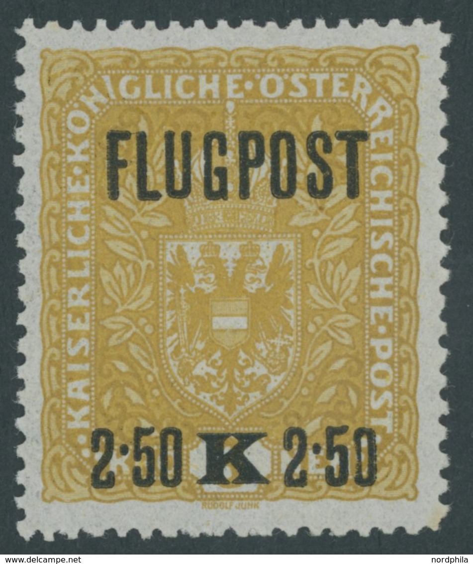 ÖSTERREICH 1867-1918 226xIC **, 1918, 2.50 Kr. Auf 3 Kr. Dunkelocker/schwarz, Gezähnt L 121/2:111/2, Postfrisch, Pracht, - Used Stamps