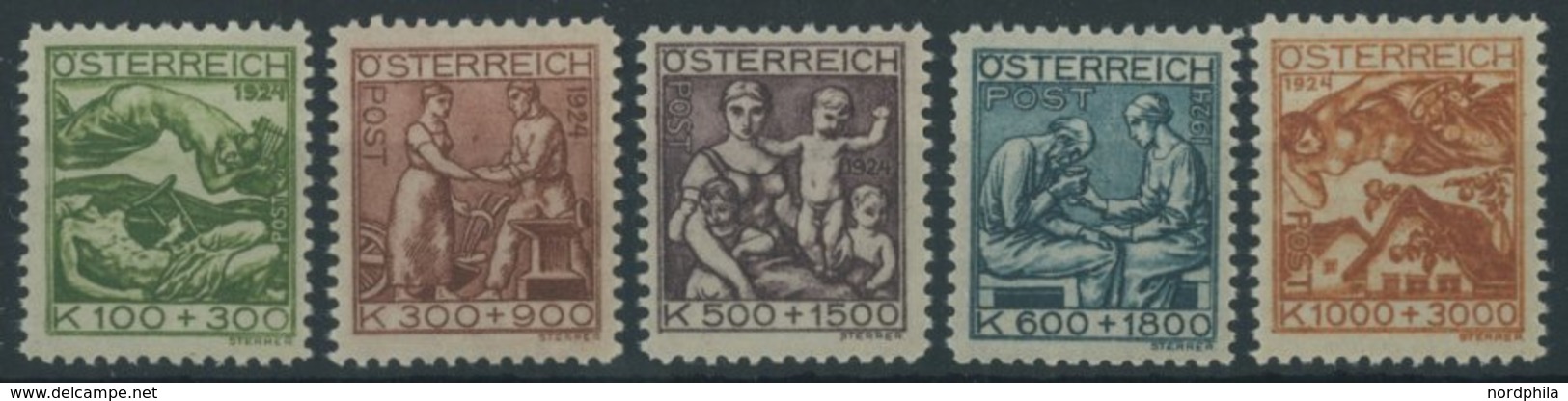 ÖSTERREICH 1918-1938 442-46 **, 1924, Jugend Und TBC-Fürsorge, Postfrischer Prachtsatz, Mi. 90.- - Autres & Non Classés