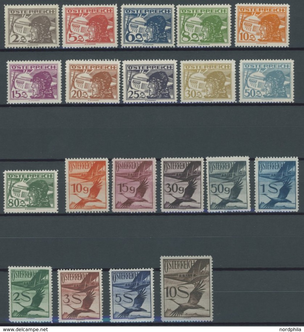 ÖSTERREICH 1918-1938 468-87 *, 1925, Flugpost, Falzrest, Prachtsatz - Autres & Non Classés