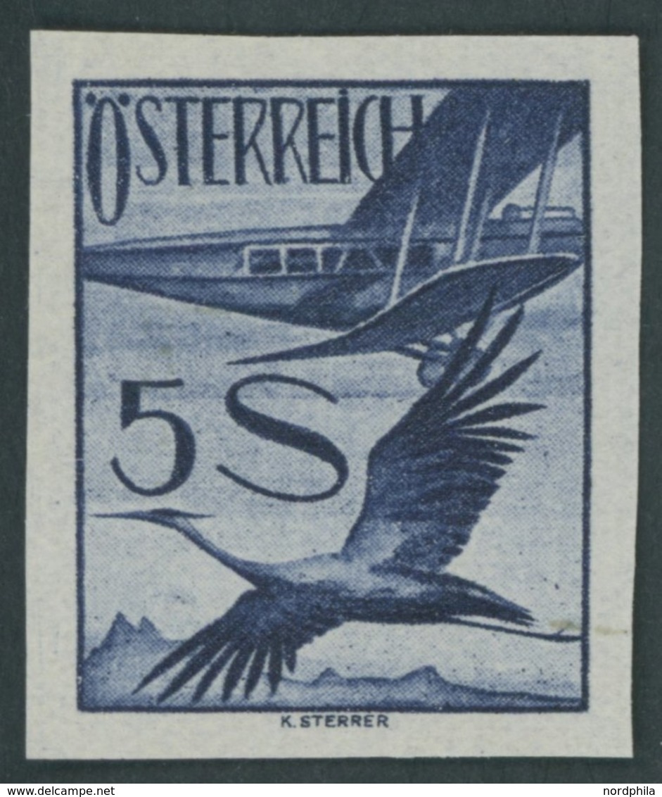 ÖSTERREICH 1918-1938 486U (*), 1936, 5 S. Flugpost, Ungezähnt, Ohne Gummi, Pracht - Altri & Non Classificati